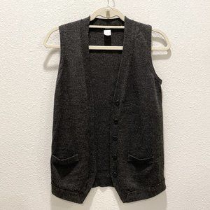 J.CREW Dark Heather Grey Merino Wool Sweater Vest